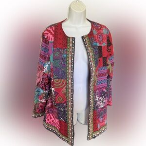 NWT E-Retro Women’s Parchwork Multicolor Jacket Size large